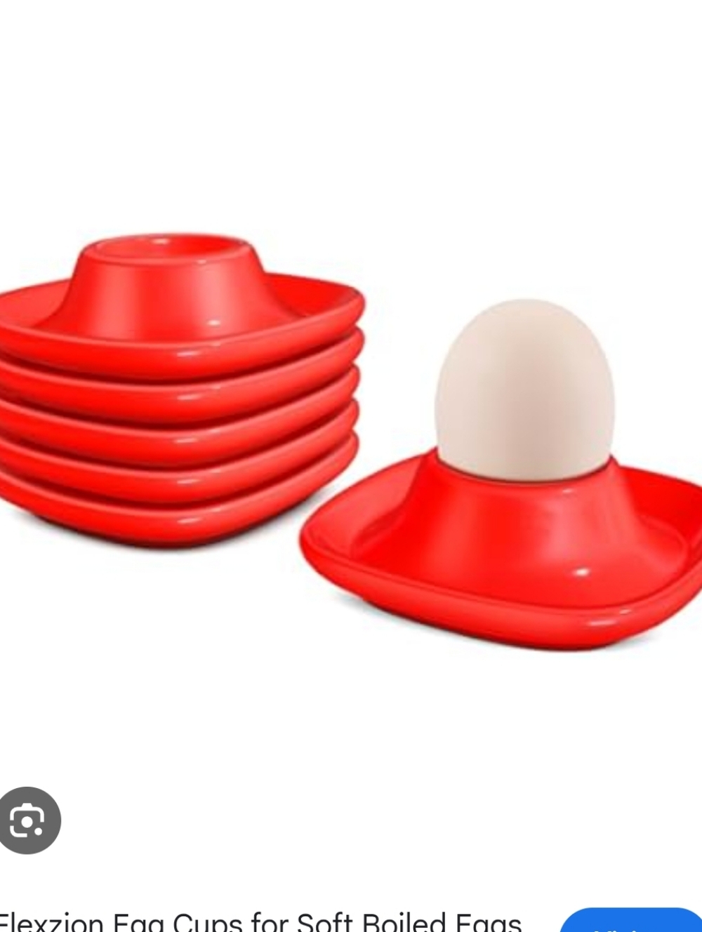 Ceramic Egg Cups Red Set Of 4